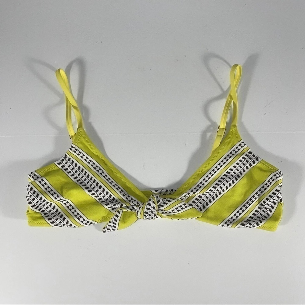 LEMLEM Amira Tie Front Bikini Top Women’s - Yellow Size - Medium $135 - Picture 4 of 11
